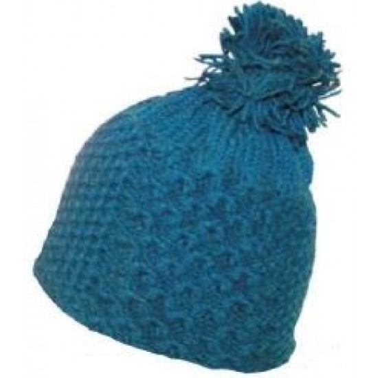 Wool knitted beanie - Deep Turquoise (Unisex)